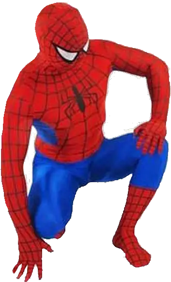 Spiderman Crouching Down Transparent Spiderman Costume Png Spiderman Transparent
