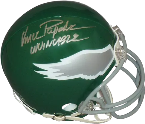 Autographed Vince Papale Mini Helmet Throwback W Invincible Png Philadelphia Eagles Helmet Png