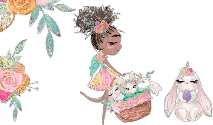 Watercolor Easter Basket Bunny Bunnycorn Unicorn Sundre Karamfila Easter Png Easter Basket Transparent