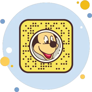 Snapchat Mickey Mouse Icon In Circle Bubbles Style Png Ears