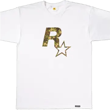 White Rockstar Camo Tee Gta Wiki Fandom Short Sleeve Png White Tshirt Png