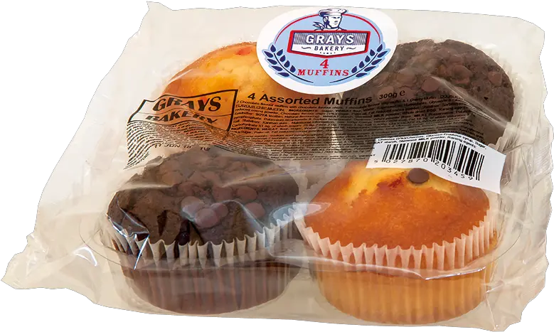 Download Grays 4 Assorted Muffins Cupcake Png Muffin Png