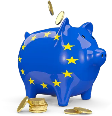 Piggy Bank Illustration Of Flag European Union Eu Flag Piggy Bank Png Piggy Bank Icon