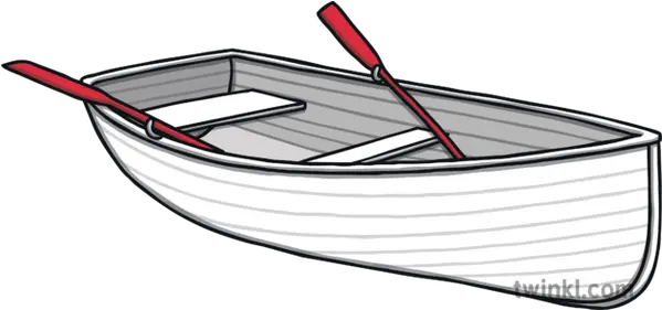 White Rowing Boat With Red Oars Illustration Twinkl Twinkl Boat Png Row Boat Png