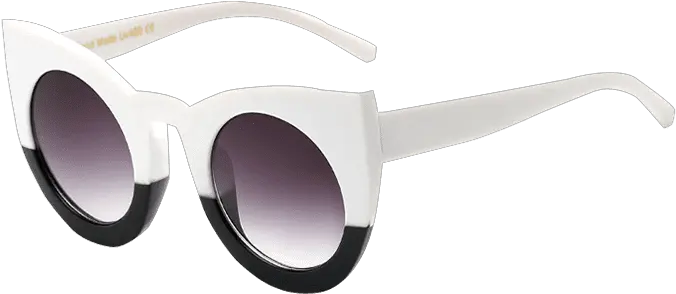 Funny Round Lens Color Block Cat Eye Sunglasses For Teen Png Funny Glasses Png