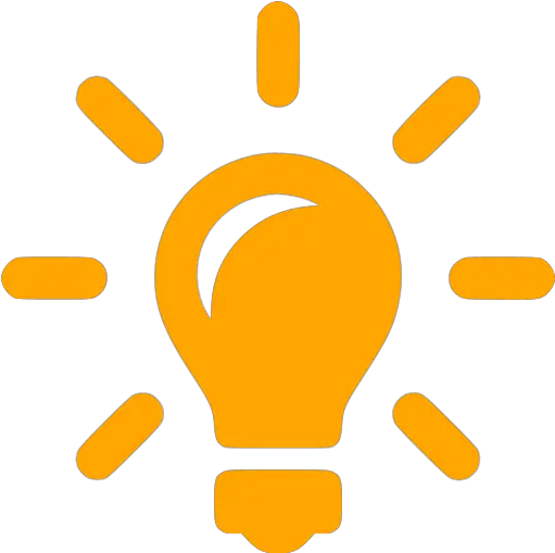 Free Orange Light Bulb Icons Icone De Ideia Png Idea Png