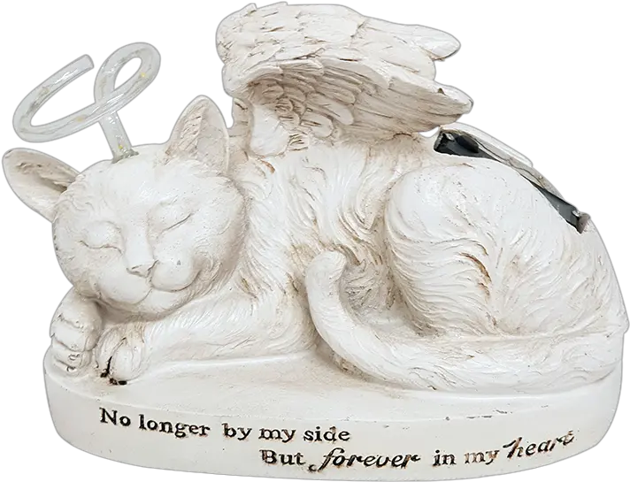 Cat Memorial Angel Solar Halo Garden Statue Carving Png Angel Halo Transparent