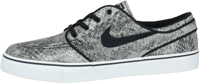 Nike Stefan Janoski Premium Txt Black White Green Glow Skate Shoe Png Green Glow Png