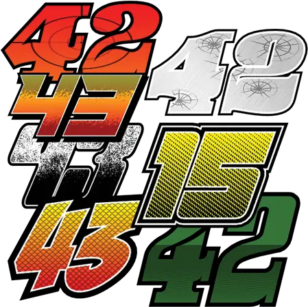 Race Car Numbers Number Kits Racegraphicscom Racing Number Fonts Png Numbers Png