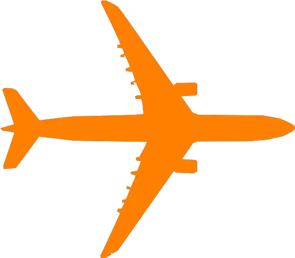 Orange Airplane Clipart Plane Birds Eye View Png Airplane Emoji Png