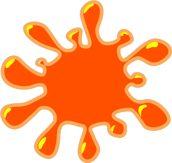 Orange Clipart Splat Paint Splatter Clip Art 600x566 Red Color Transparent Background Png Splat Png