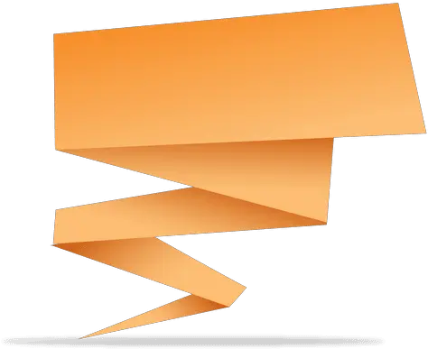 Orange Rectangular Origami Banner Transparent Png U0026 Svg Banner Naranja Png Vector Banner Png