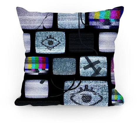 Static Tv Set Pillow Pillows Decorative Png Tv Static Png