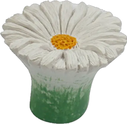 Buy Daisy Cabinet Knob White Colour Online In India Vase Png White Daisy Png