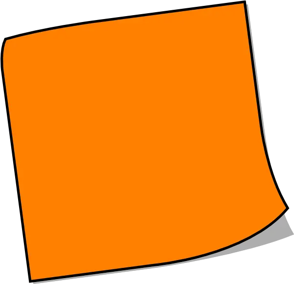 Orange Sticky Note Clip Art Orange Post It Note Clipart Png Sticky Note Png