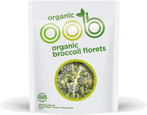 Organic Broccoli Florets 370g Oob Organic Frozen Berries Png Broccoli Png