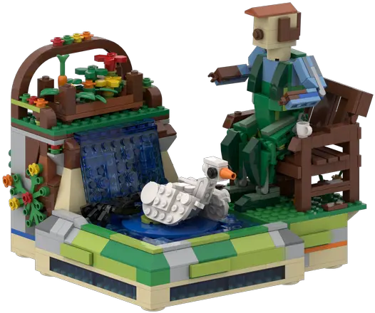 Lego Ideas Rake In The Lake Untitled Goose Game Untitled Goose Game Lego Png Lego Transparent