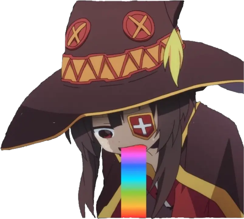 Anime Witch Raindow Puke Sticker By Smokeysprout Megumin Icons Png Megumin Icon