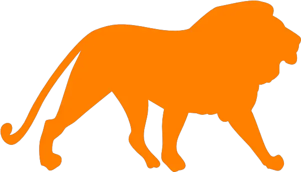 Orange Lion Clip Art Vector Clip Art Online Orange Lion Png Lion Silhouette Png