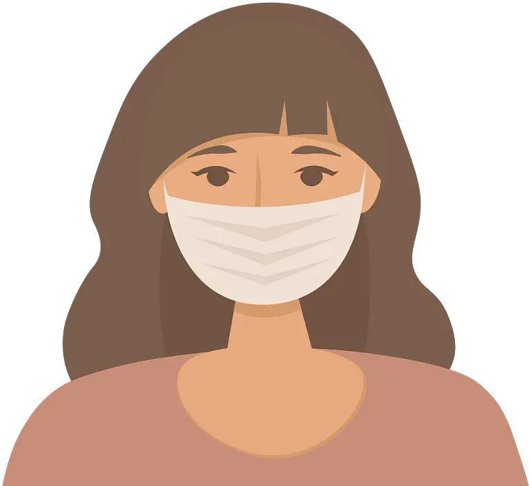 Woman With Face Mask Clipart Face Mask Clipart Png Girl Face Png