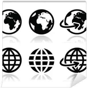 Globe Earth Vector Icons Set With Dot Png Vector Globe Icon Set