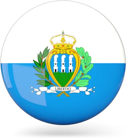 Glossy Round Icon Illustration Of Flag San Marino San Marino Flag Glossy Png San Icon