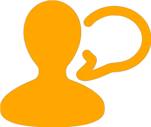 Orange Talk Icon Talking Icon Orange Png Speaking Icon