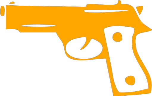 Orange Gun 4 Icon Free Orange Gun Icons Gun Art Png Gun Transparent