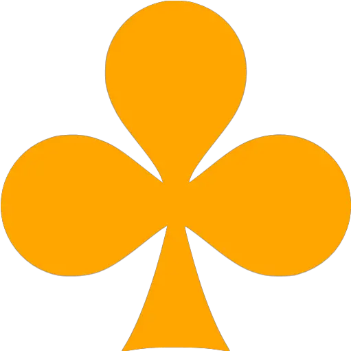Orange Clubs Icon Free Orange Gamble Icons Clubs Icon Png Club Icon
