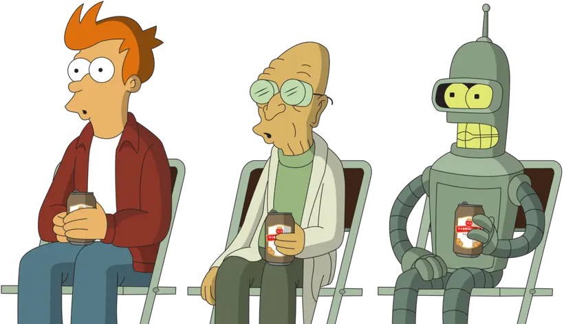 Download Hd Futurama Time Travel End Of Universe Futurama Fry And The Professor Png Futurama Png