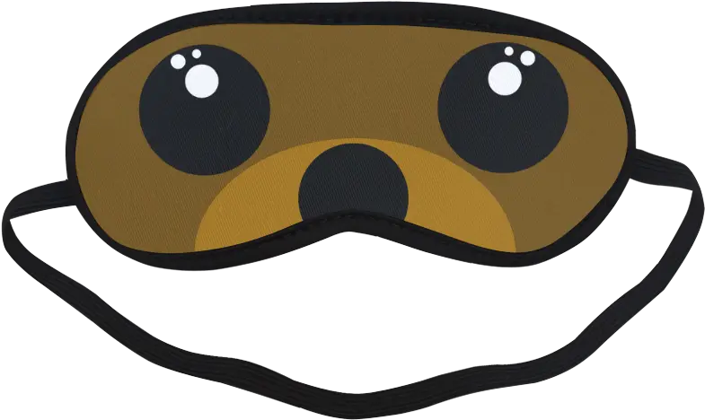 Brown Bear Sleeping Mask Transparent Png Download Emoji Clipart Sleeping Mask Blindfold Png