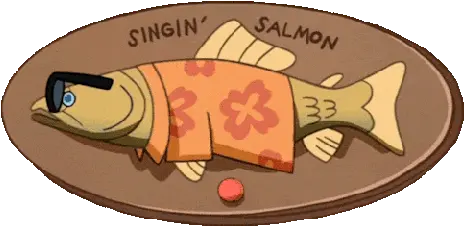 Transparent Gravity Falls Gif S The Singin Salmon Spending Animated Salmon Fish Gif Png Salmon Transparent Background