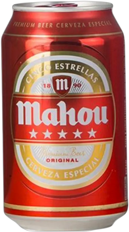 Mahou 5 Estrellas Beer Can 33 Cl Paradise A La Carte Mahou Laiker Sin Png Beer Can Png