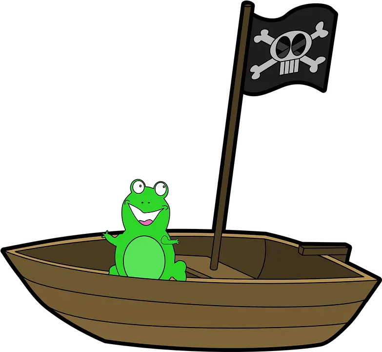 Ship Silhouette Png Boat Frog Smiling Green Pirate Boat Clip Art Boat Silhouette Png