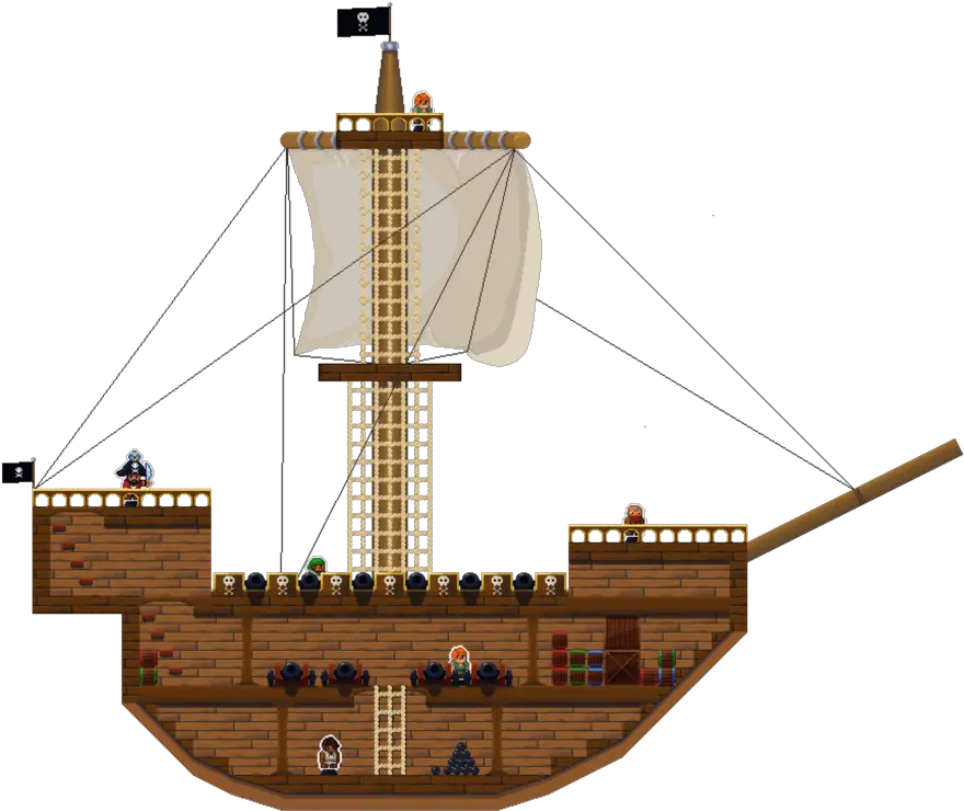 235 Pirate Ship Pixel Art Png Pirate Ship Transparent Background