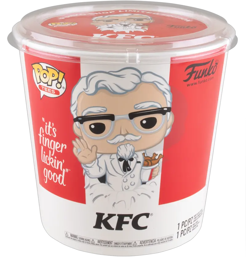 Funko Pop Kfc Colonel Sanders Metallic Gold 05 Vinyl Figure U0026 Tshirt Box Set Colonel Sanders Funko Pop Gold Png Kfc Bucket Png