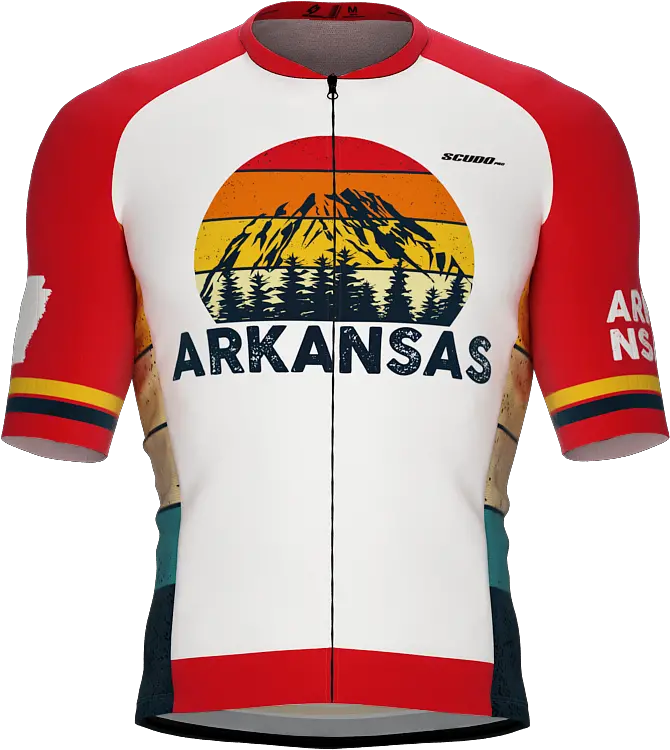 Scudopro Pro Elite Short Sleeve Cycling Jersey Arkansas Usa State Icon Landmark Symbol Identity Men And Women Long Sleeve Png Men And Women Icon