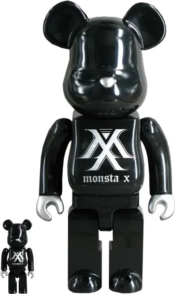 Berbrick Monsta X 100 U0026 400 Collectible Set Bearbrick Monsta X Png Monsta X Logo