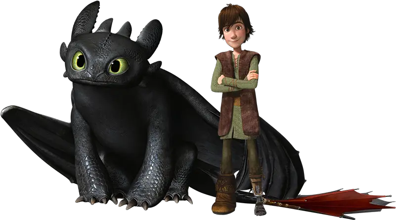 Teethless And Hiccup Young How To Train Your Dragon Png Toothless