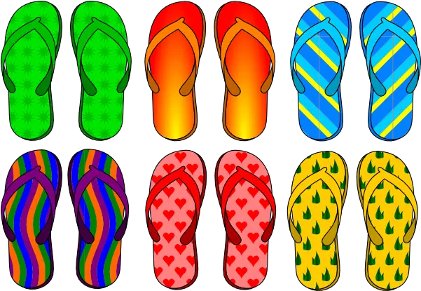 Colorful Flip Flops Clip Art Vector Clip Art Flip Flops Png Flip Flops Png