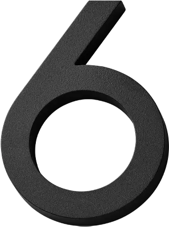 House Numbers U2013 When Typography Meets Architecture Habo 3m Nose Cup Assembly Respiratory Protection Replacement Part Png Number 6 Png