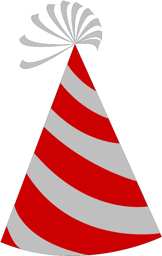 Red And Grey Party Hat Svg Vector Red And White Birthday Hat Png Birthday Hat Clipart Transparent Background