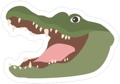 Crocodile Alligator Fang Flat Sticker Cabeza De Cocodrilo Dibujo Png Crocodile Png