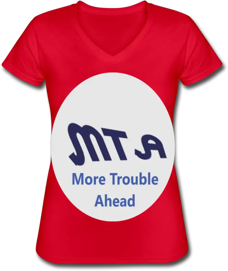 New York City Subway Train Funny Logo Parody Womenu0027s V Neck Short Sleeve Png Mta Logo