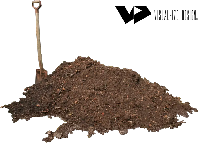 Download Hd Shovel In Dirt Pile Dirt Pile With Shovel Sawdust Compost Png Dirt Transparent