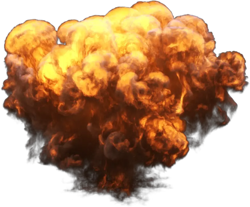 Big Explosion With Fire And Smoke Png Image Purepng Free Explosion Png Cloud Of Smoke Png