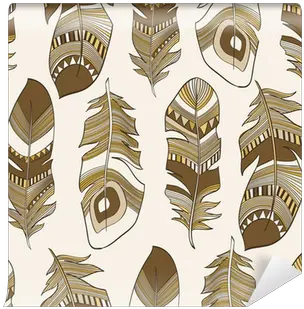 Seamless Ethnic Indian Feathers Plumage Pattern Wall Mural U2022 Pixers We Live To Change Rug Png Indian Feather Png