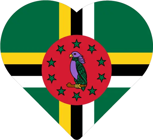Vector Country Flag Of Dominica Heart Vector World Flags Dominica Flag Png Real Heart Icon