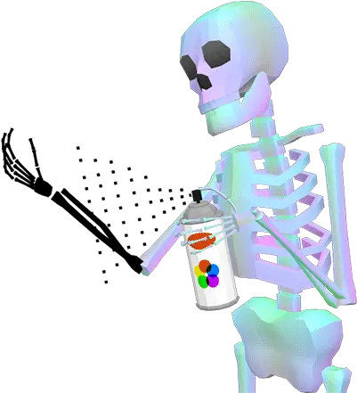 Pin Skeleton Spray Paint Gif Png Spooky Skeleton Transparent