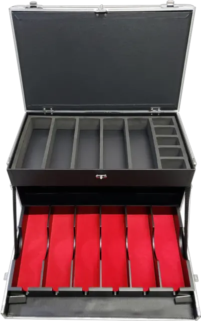 Vincent Master Wheel Rolling Barber Clipper Trimmer Tool Case Black Vt10145 Bk Vincent Master Barber Case Png Barber Clippers Png